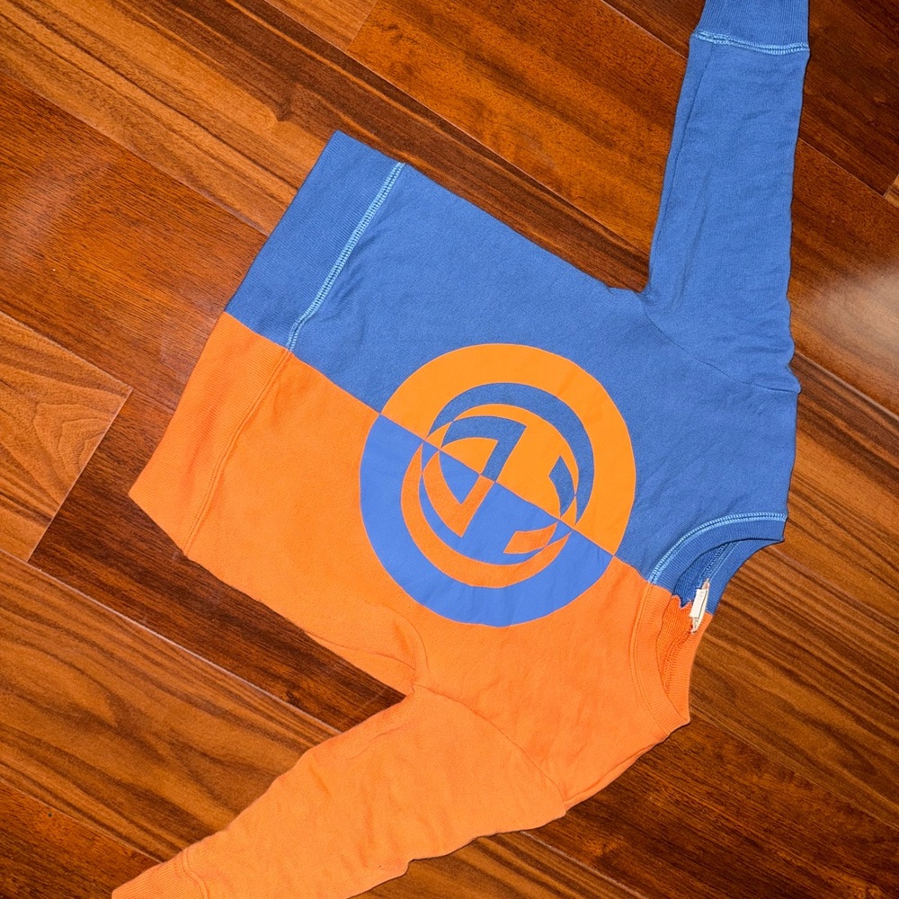 Blue and Orange Long Sleeve Shirt